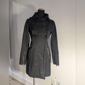 Guess black trenchcoat
